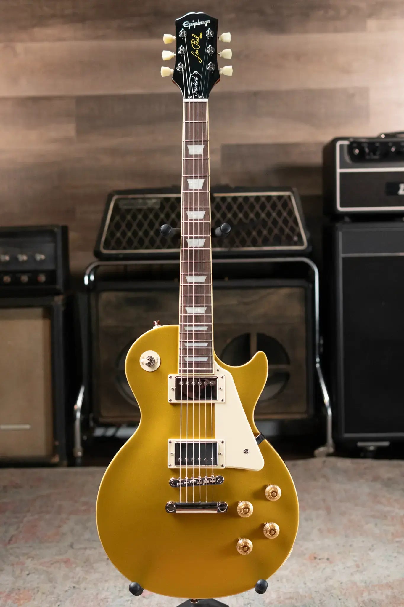 Epiphone Les Paul Standard 50s Electric Guitar - Goldtop with Gig Bag