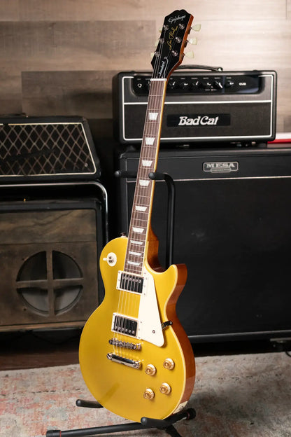 Epiphone Les Paul Standard 50s Electric Guitar - Goldtop with Gig Bag