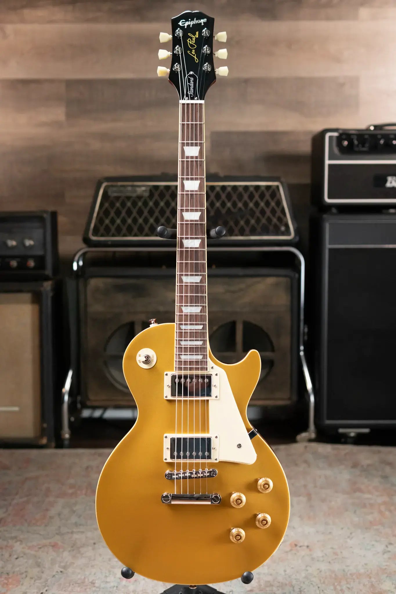Epiphone Les Paul Standard 50s Electric Guitar - Goldtop with Gig Bag