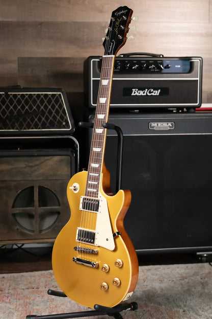 Epiphone Les Paul Standard 50s Electric Guitar - Goldtop with Gig Bag