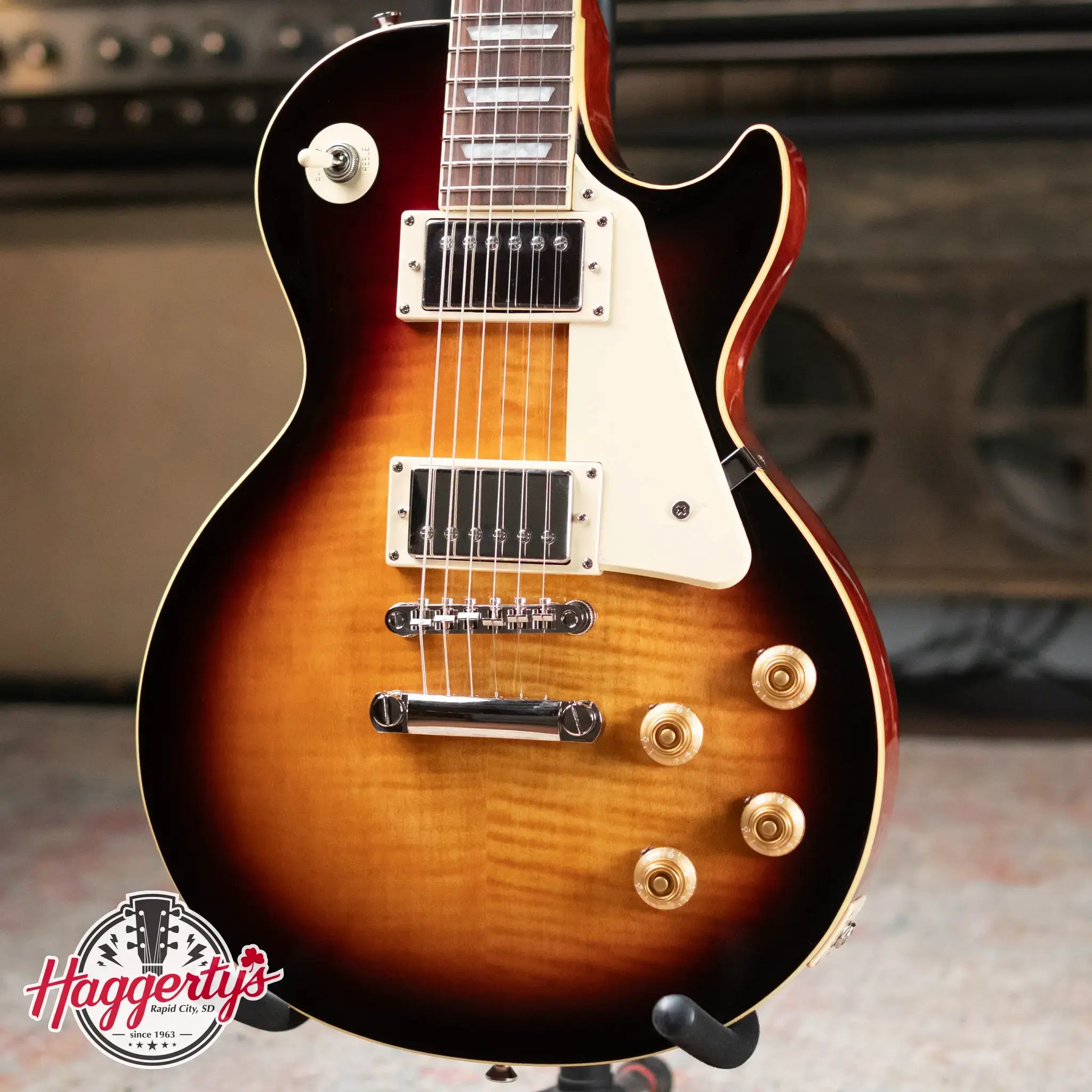 Epiphone Les Paul Standard 50s Figured Electric Guitar - Bourbon Burst with Gig Bag