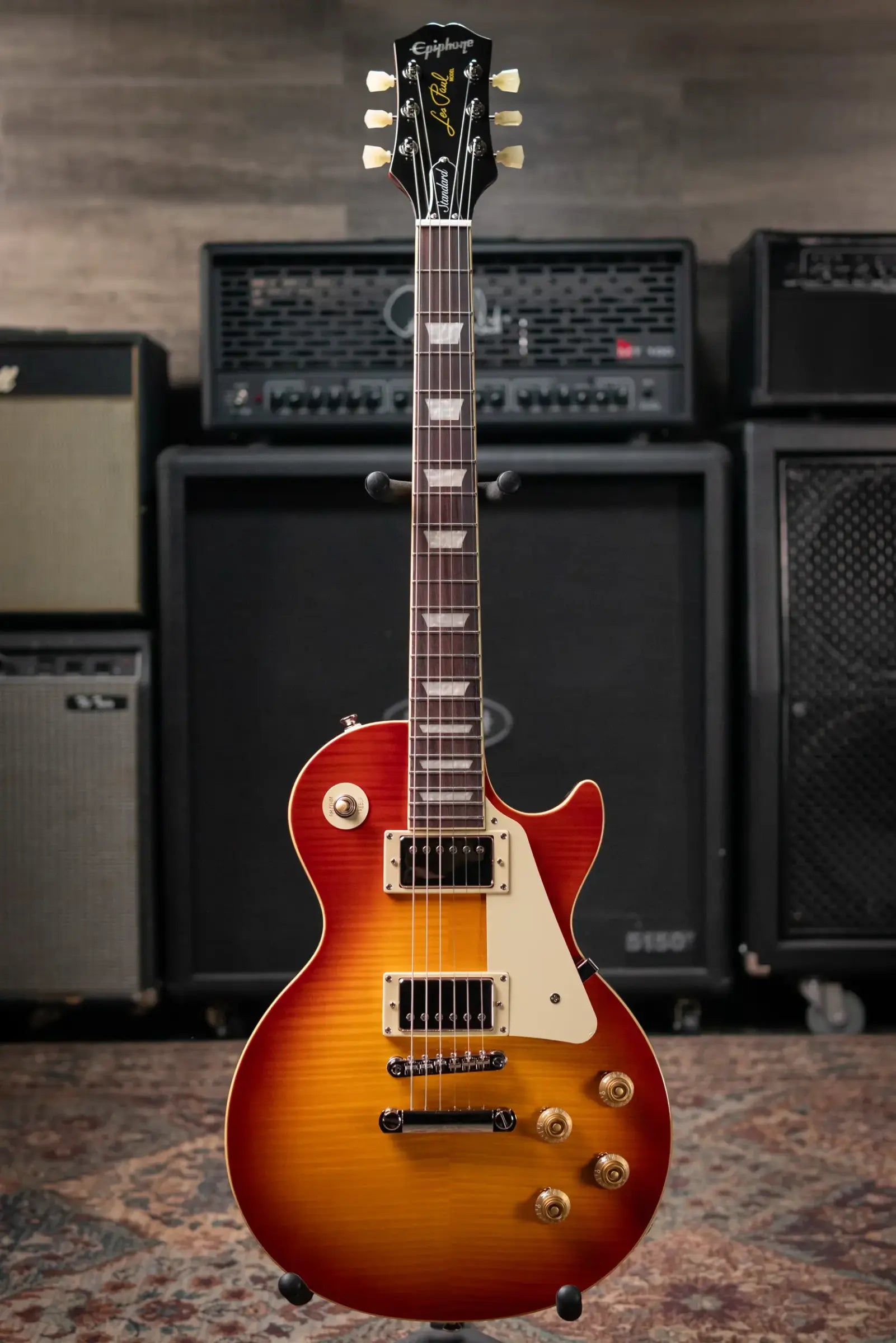 Epiphone Les Paul Standard 50s Figured Electric Guitar - Washed Cherry Sunburst