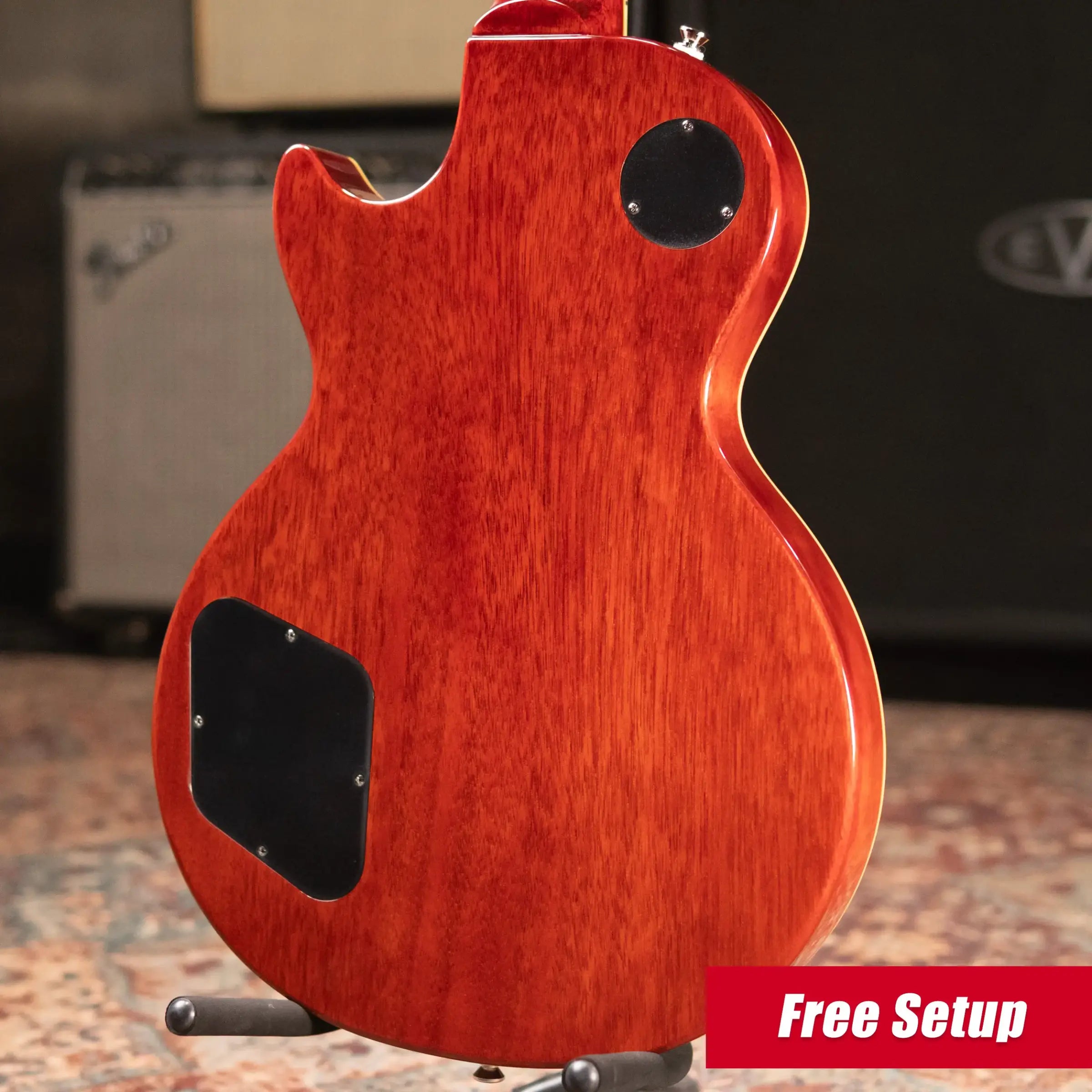 Epiphone Les Paul Standard 50s Figured Electric Guitar - Washed Cherry Sunburst with Gig Bag