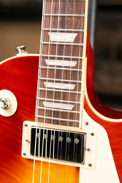 Epiphone Les Paul Standard 50s Figured Electric Guitar - Washed Cherry Sunburst with Gig Bag