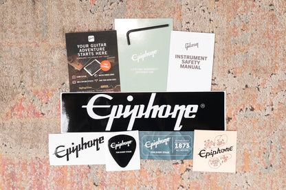 Epiphone Les Paul Standard 50s Figured Electric Guitar - Washed Cherry Sunburst with Gig Bag