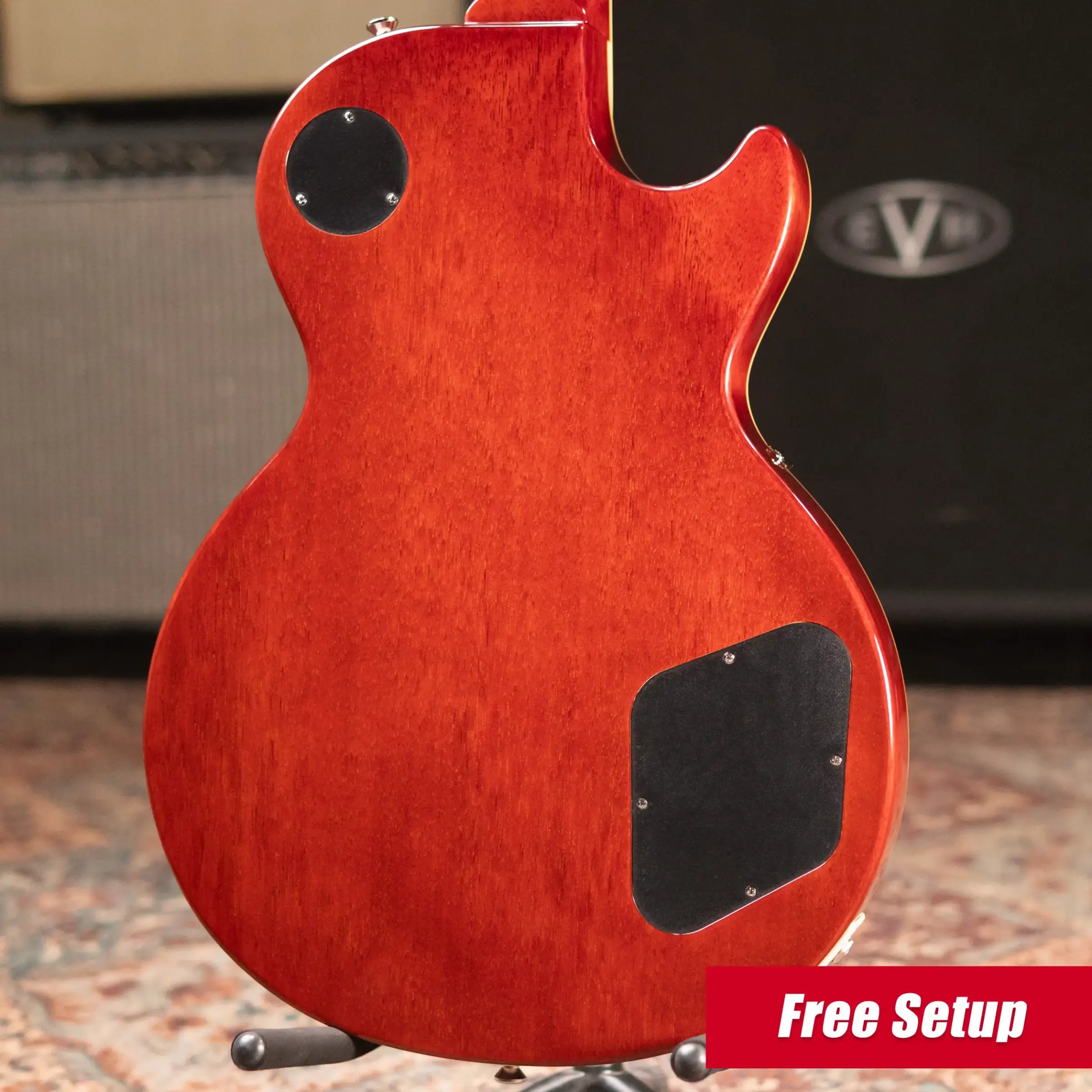 Epiphone Les Paul Standard 50s Figured Left Handed Electric Guitar - Washed Cherry Sunburst with Gig Bag