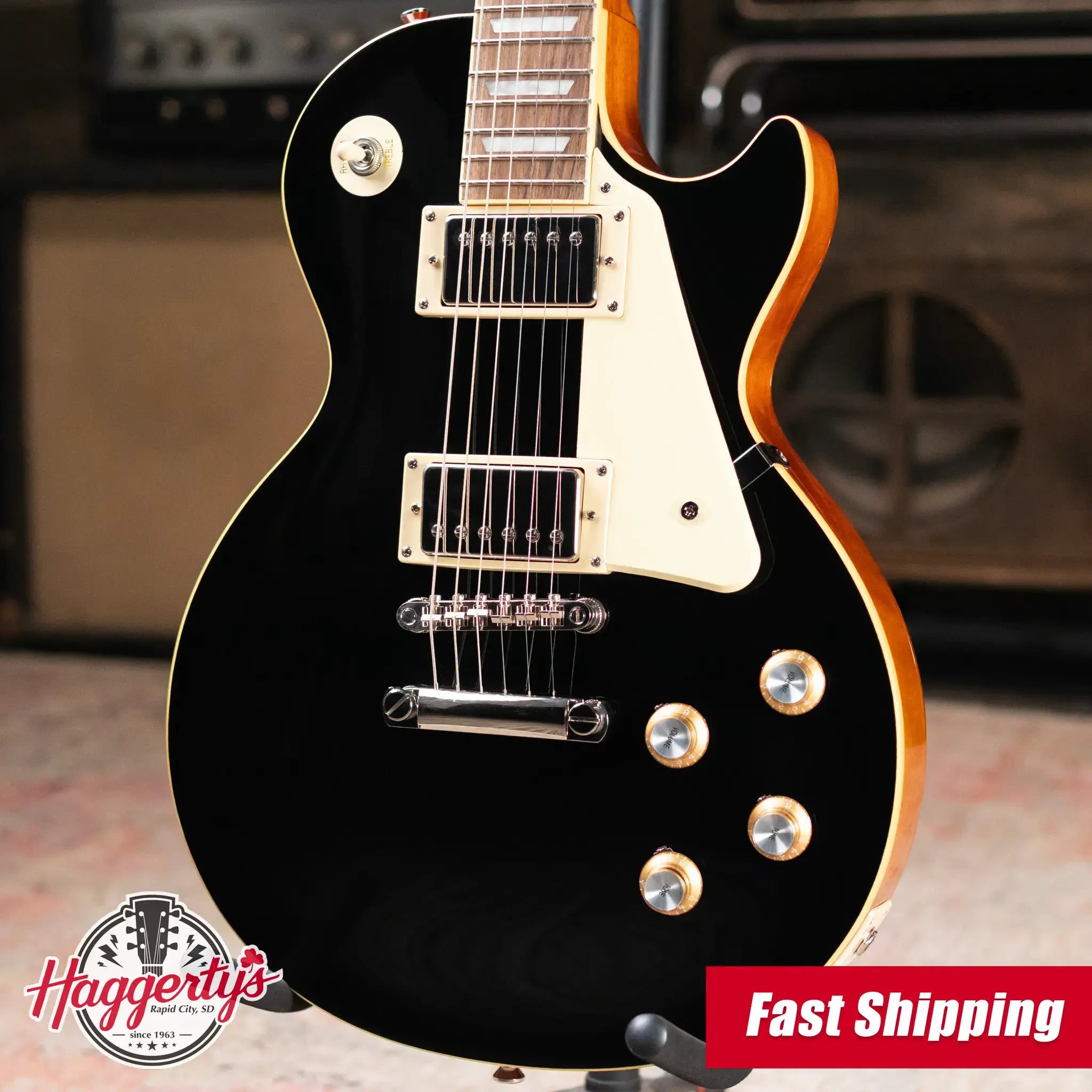 Epiphone Les Paul Standard 60s Electric Guitar - Ebony with Gig Bag