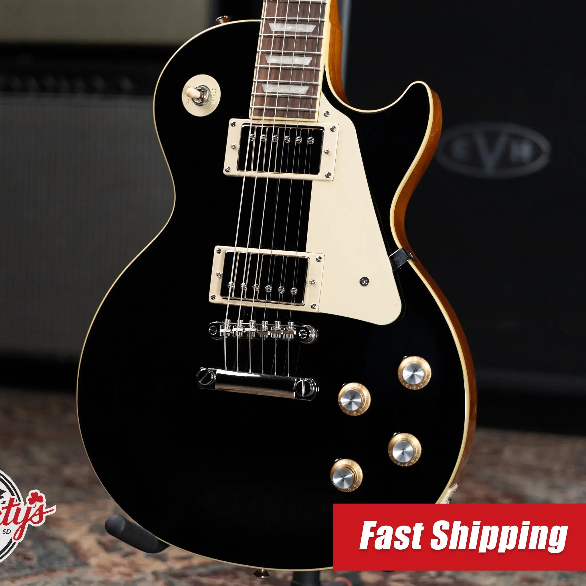 Epiphone Les Paul Standard 60s Electric Guitar - Ebony with Gig Bag
