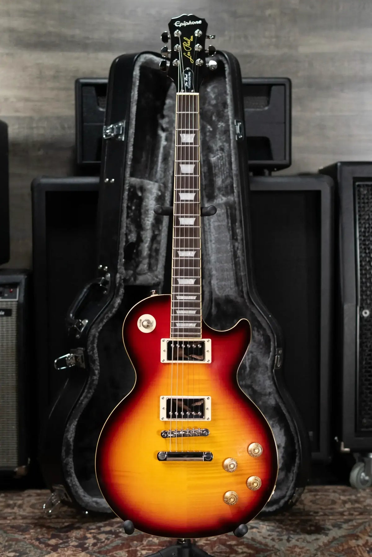 Epiphone Les Paul Standard Pro Electric Guitar - Black Cherry with Hardshell Case - Used