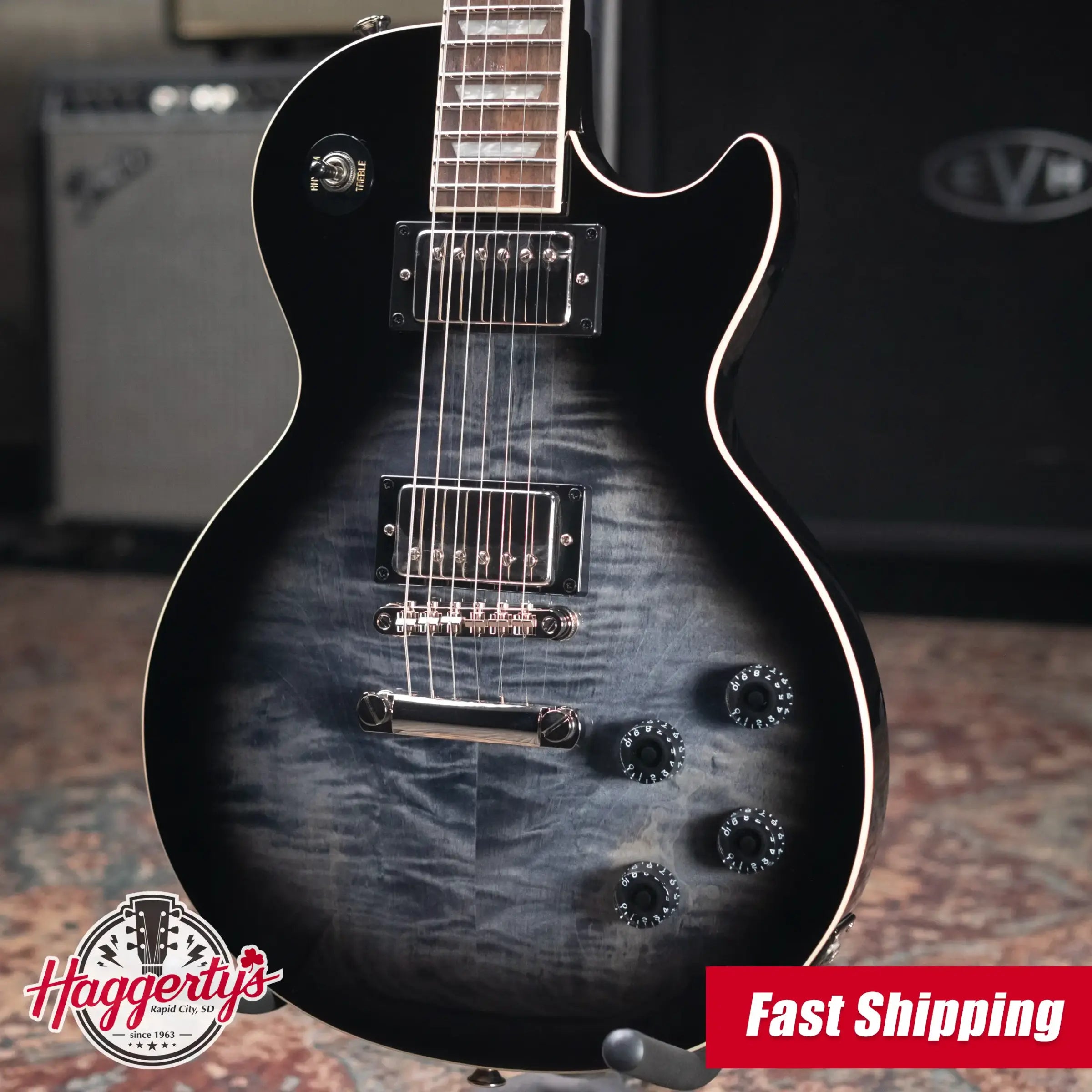 Epiphone Les Paul Tribute Plus Electric Guitar - Transparent Ebony