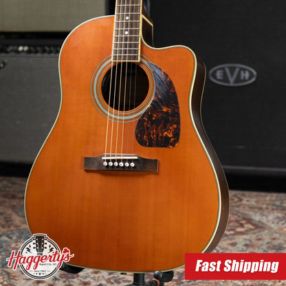Epiphone Masterbilt AJ-500RCE/NAS Acoustic-Electric Guitar - Natural with Hardshell Case - Used