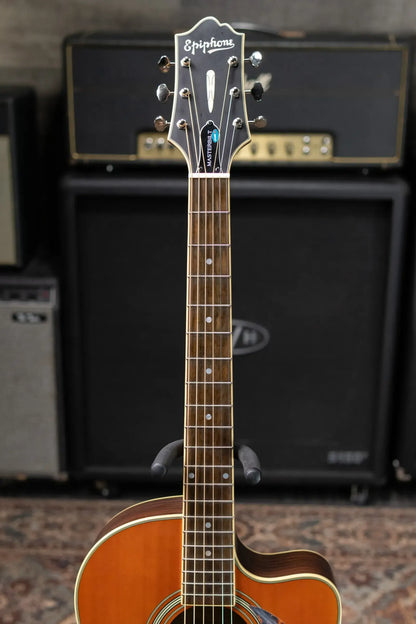 Epiphone Masterbilt AJ-500RCE/NAS Acoustic-Electric Guitar - Natural with Hardshell Case - Used