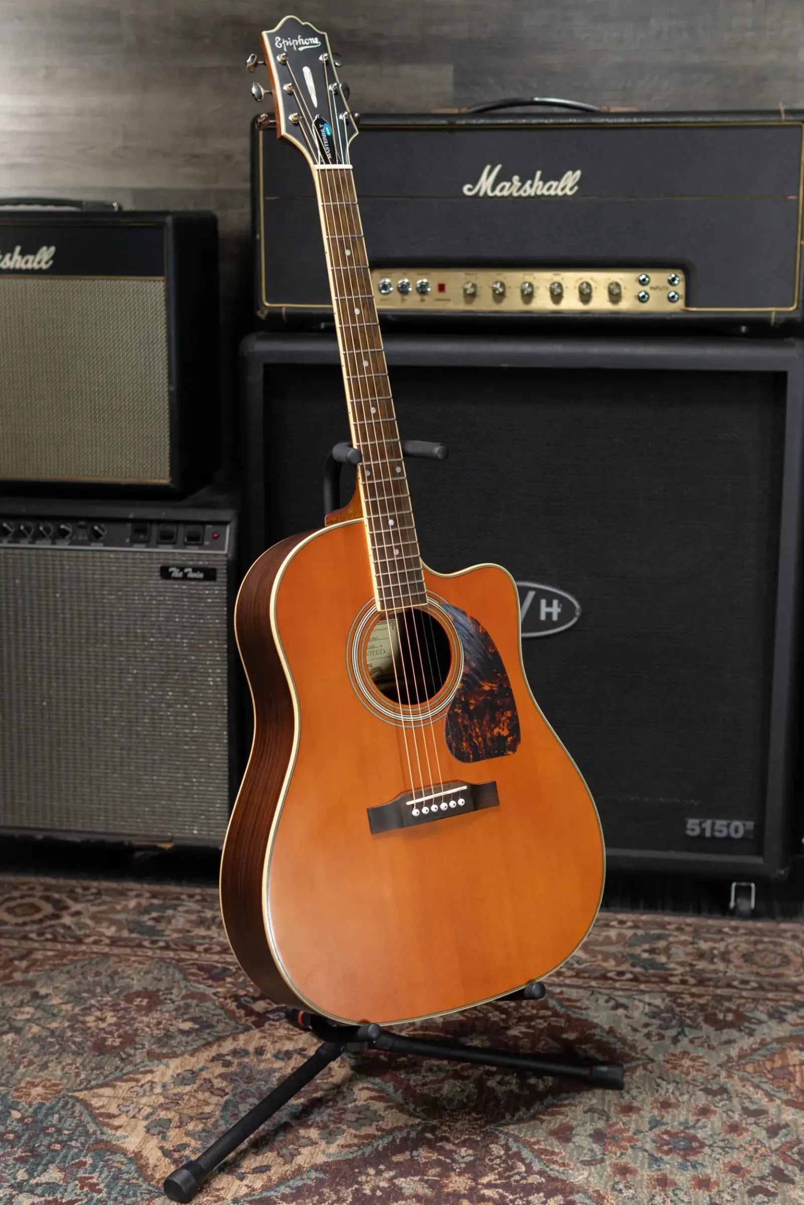 Epiphone Masterbilt AJ-500RCE/NAS Acoustic-Electric Guitar - Natural with Hardshell Case - Used