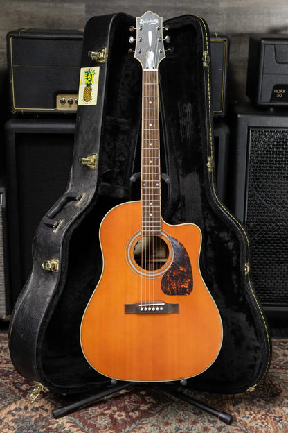 Epiphone Masterbilt AJ-500RCE/NAS Acoustic-Electric Guitar - Natural with Hardshell Case - Used