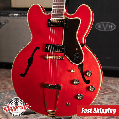 Epiphone Masterbilt Gem Archer Signature Sheraton Electric Guitar - Cherry Red with Hardshell Case