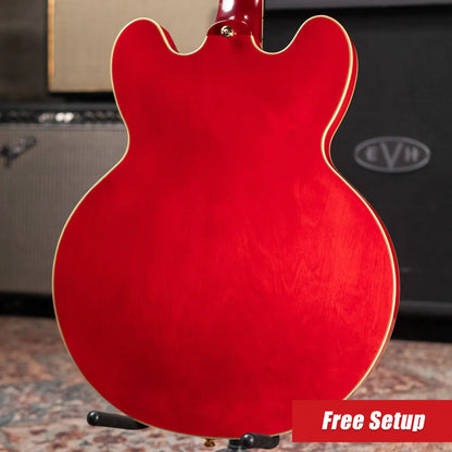 Epiphone Masterbilt Gem Archer Signature Sheraton Electric Guitar - Cherry Red with Hardshell Case