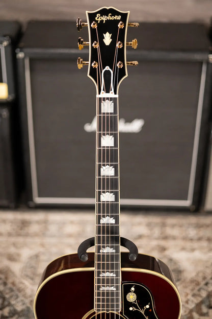 Epiphone Pre-War SJ-200 Rosewood Reissue Acoustic/Electric Guitar - Vintage Sunburst with Hardshell Case