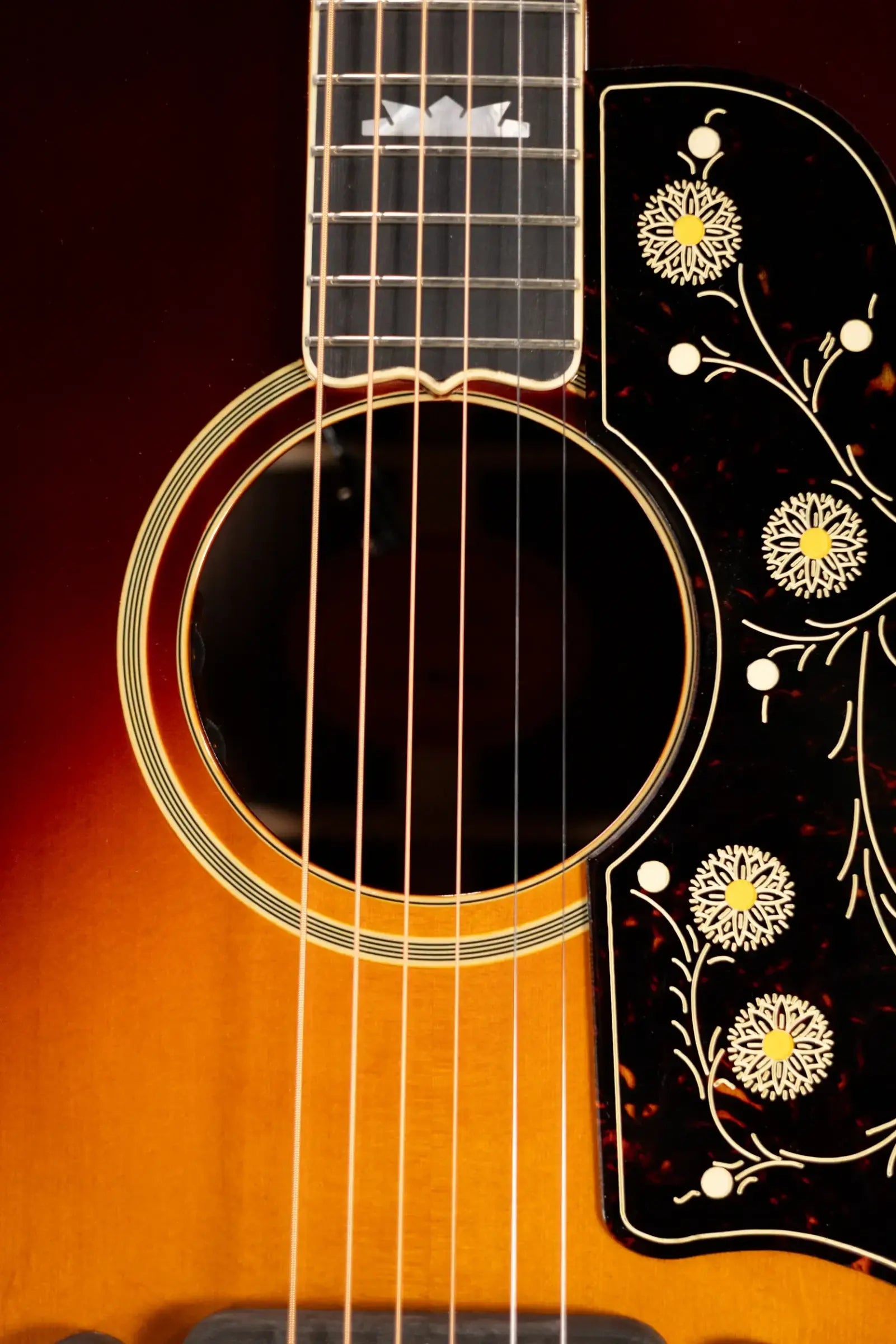 Epiphone Pre-War SJ-200 Rosewood Reissue Acoustic/Electric Guitar - Vintage Sunburst with Hardshell Case