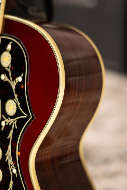 Epiphone Pre-War SJ-200 Rosewood Reissue Acoustic/Electric Guitar - Vintage Sunburst with Hardshell Case