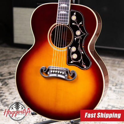 Epiphone Pre-War SJ-200 Rosewood Reissue Acoustic/Electric Guitar - Vintage Sunburst with Hardshell Case - Floor Model