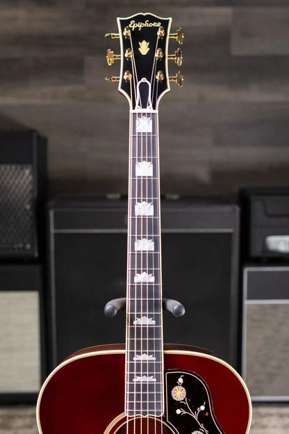 Epiphone Pre-War SJ-200 Rosewood Reissue Acoustic/Electric Guitar - Vintage Sunburst with Hardshell Case - Floor Model