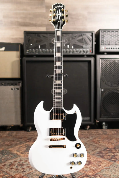 Epiphone SG Custom Electric Guitar - Alpine White with Gig Bag