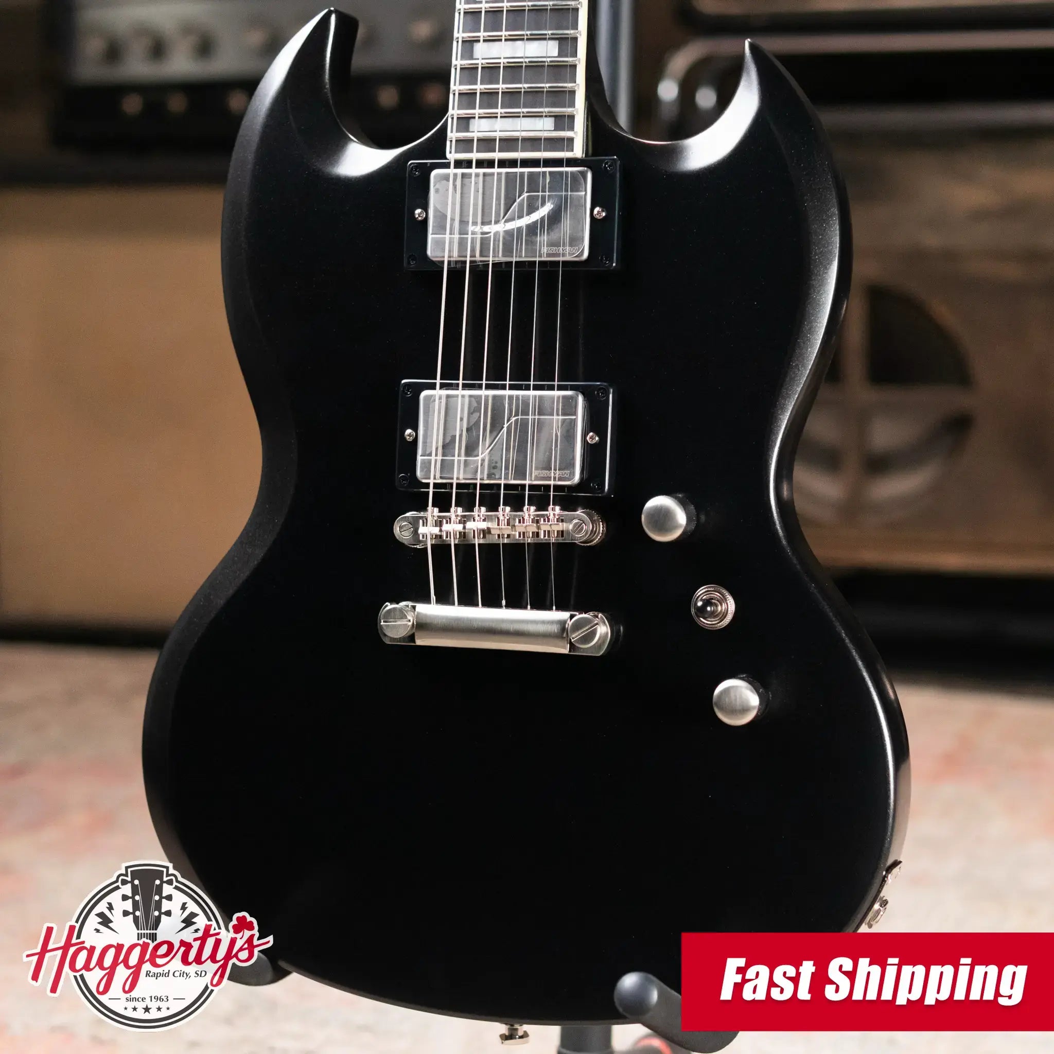 Epiphone SG Prophecy Electric Guitar - Aged Jet Black Metallic with Gig Bag