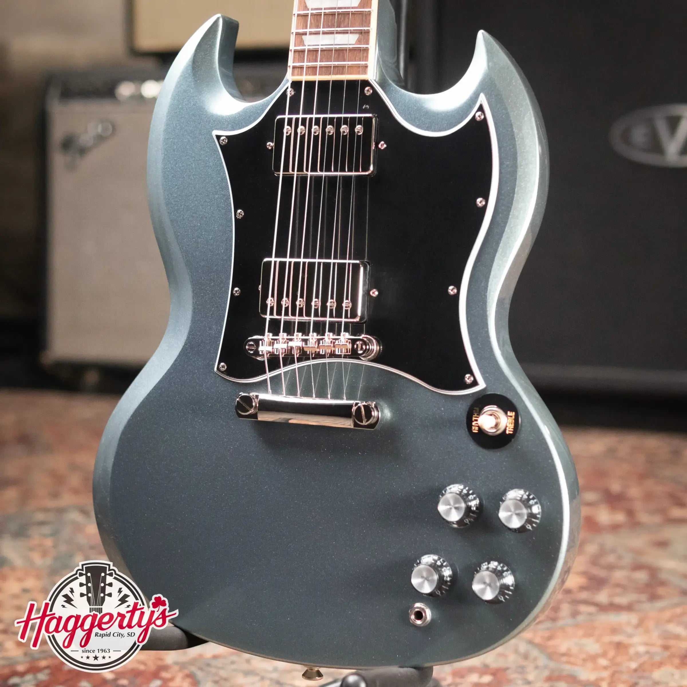 Epiphone SGスタイル エレキギター グレー Epiphone SG Standard Electric Guitar - Pelham Blue with Gig Bag