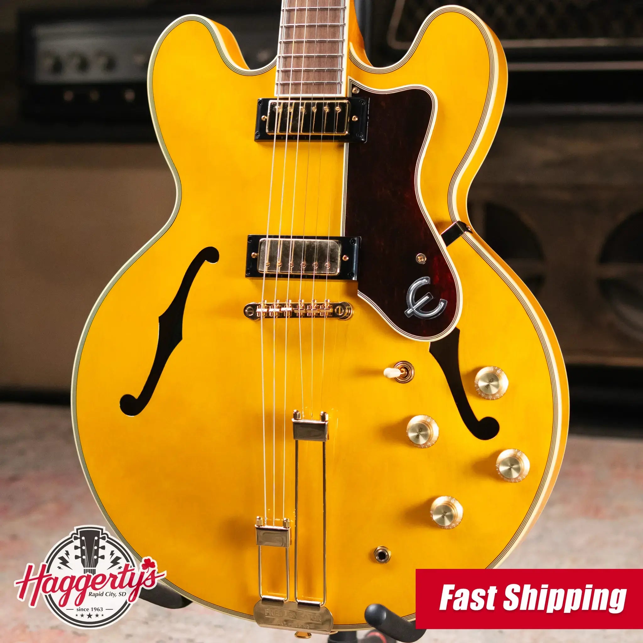 Epiphone Sheraton Semi-Hollow Electric Guitar - Natural with Gig Bag