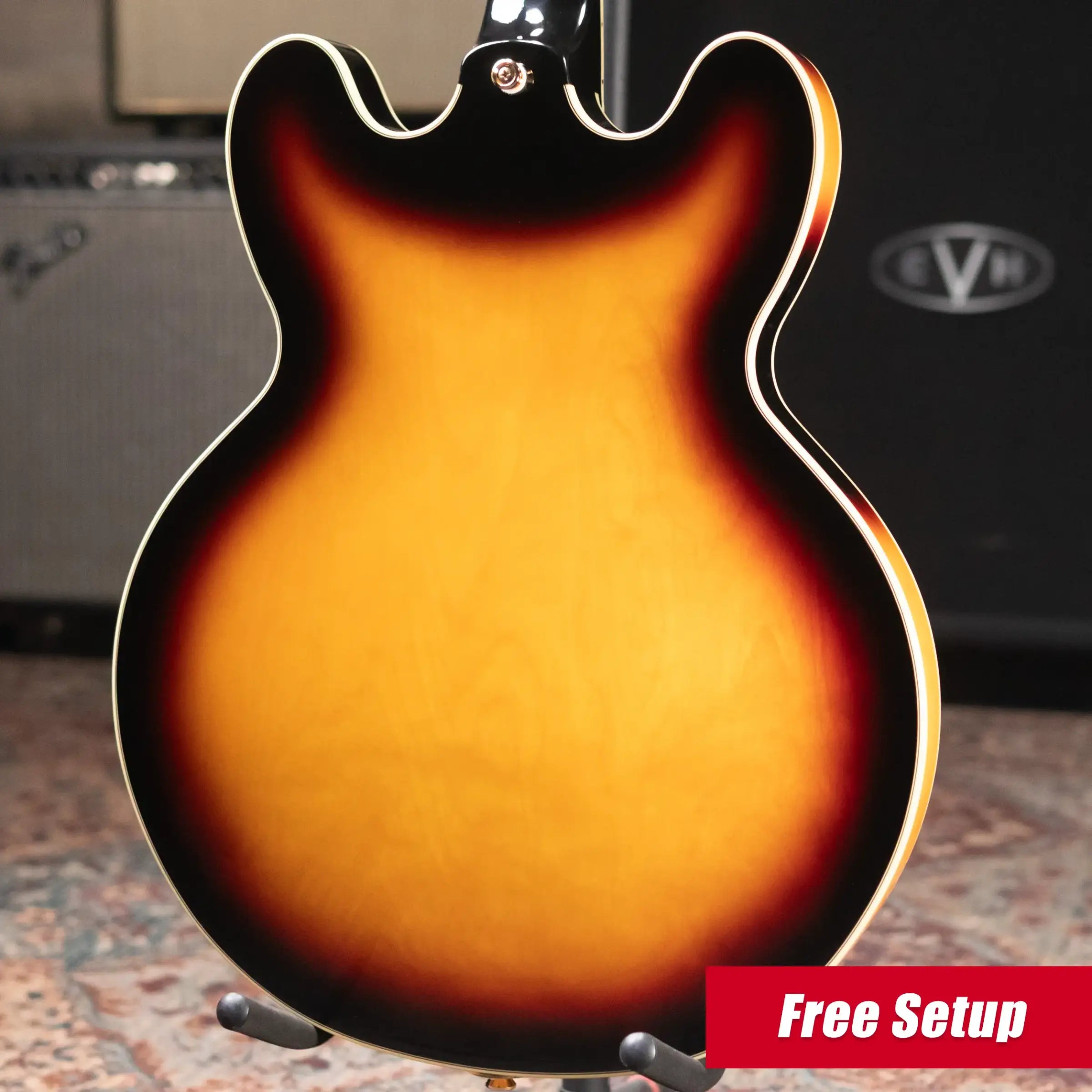 Epiphone Sheraton Semi-Hollow Electric Guitar - Vintage Sunburst with Premium Gig Bag - Used