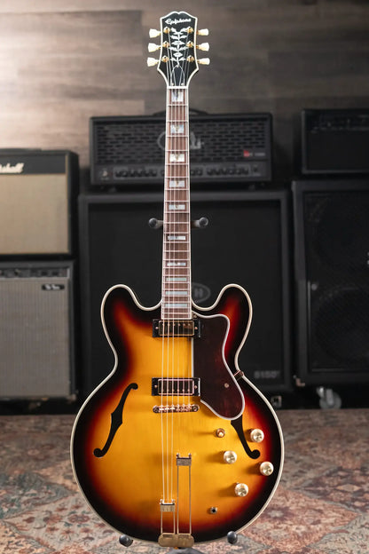Epiphone Sheraton Semi-Hollow Electric Guitar - Vintage Sunburst with Premium Gig Bag - Used