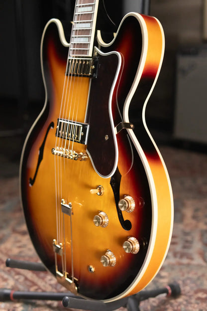 Epiphone Sheraton Semi-Hollow Electric Guitar - Vintage Sunburst with Premium Gig Bag - Used