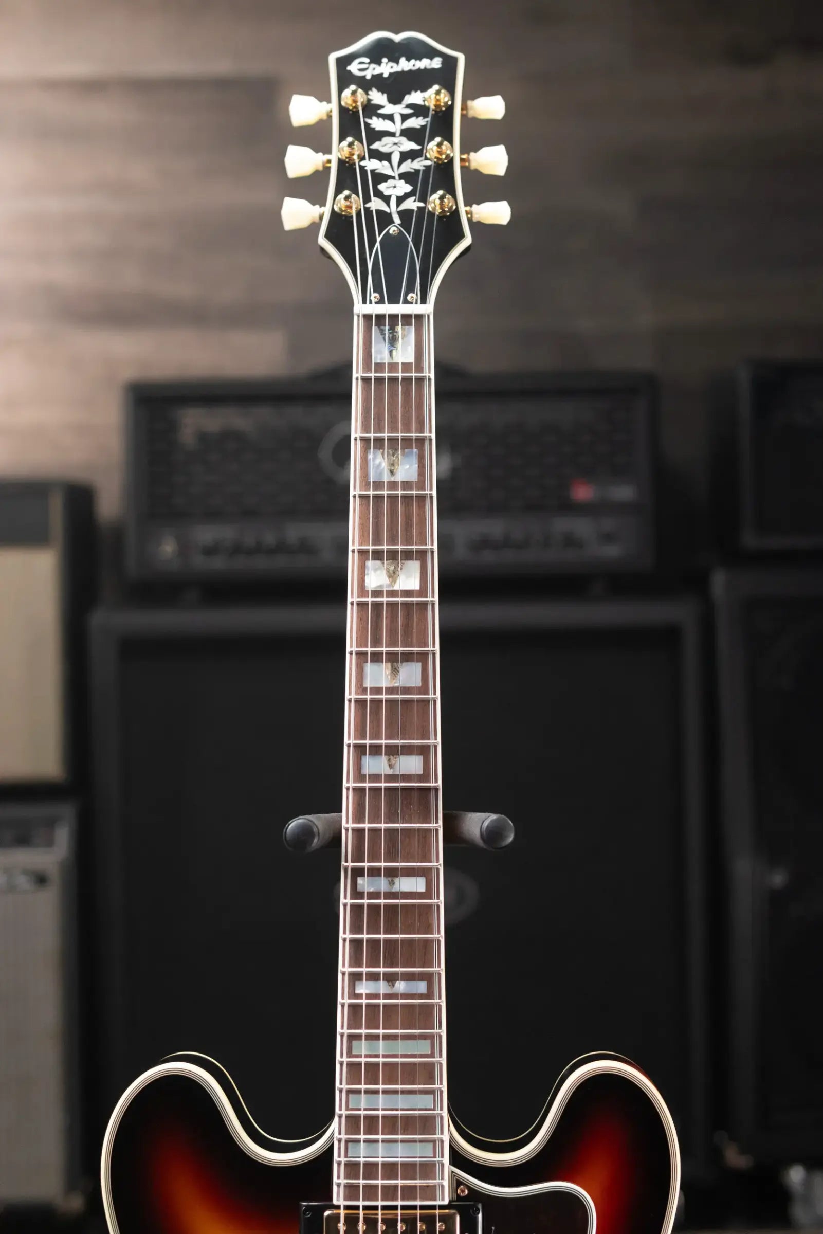 Epiphone Sheraton Semi-Hollow Electric Guitar - Vintage Sunburst with Premium Gig Bag - Used