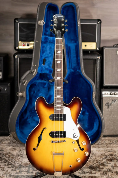 Epiphone USA Casino Hollow-Body Electric Guitar - Vintage Burst with Hardshell Case