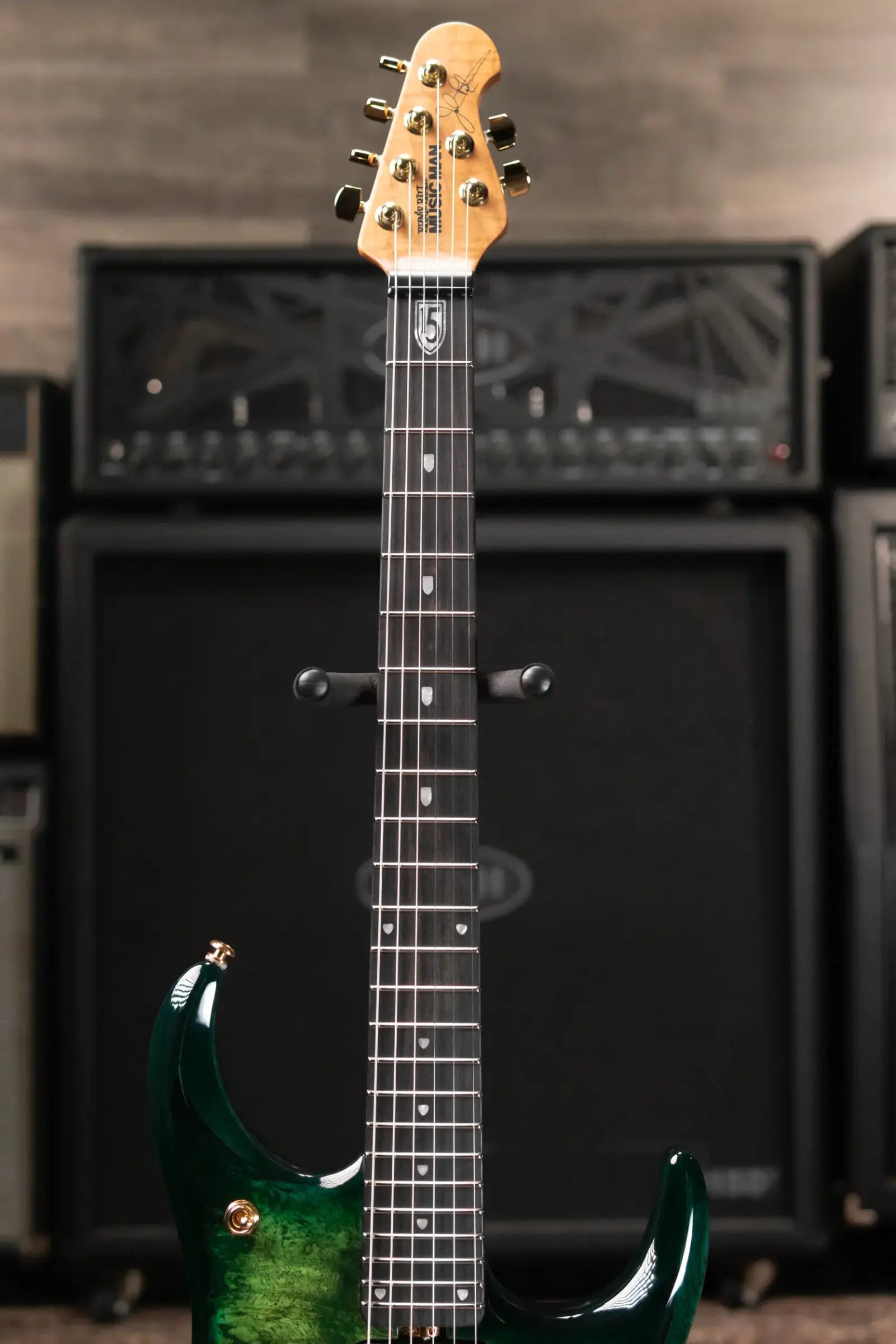 Ernie Ball Music Man BFR JP15 Piezo Electric Guitar - Toxic Sludge with MONO Softshell Case
