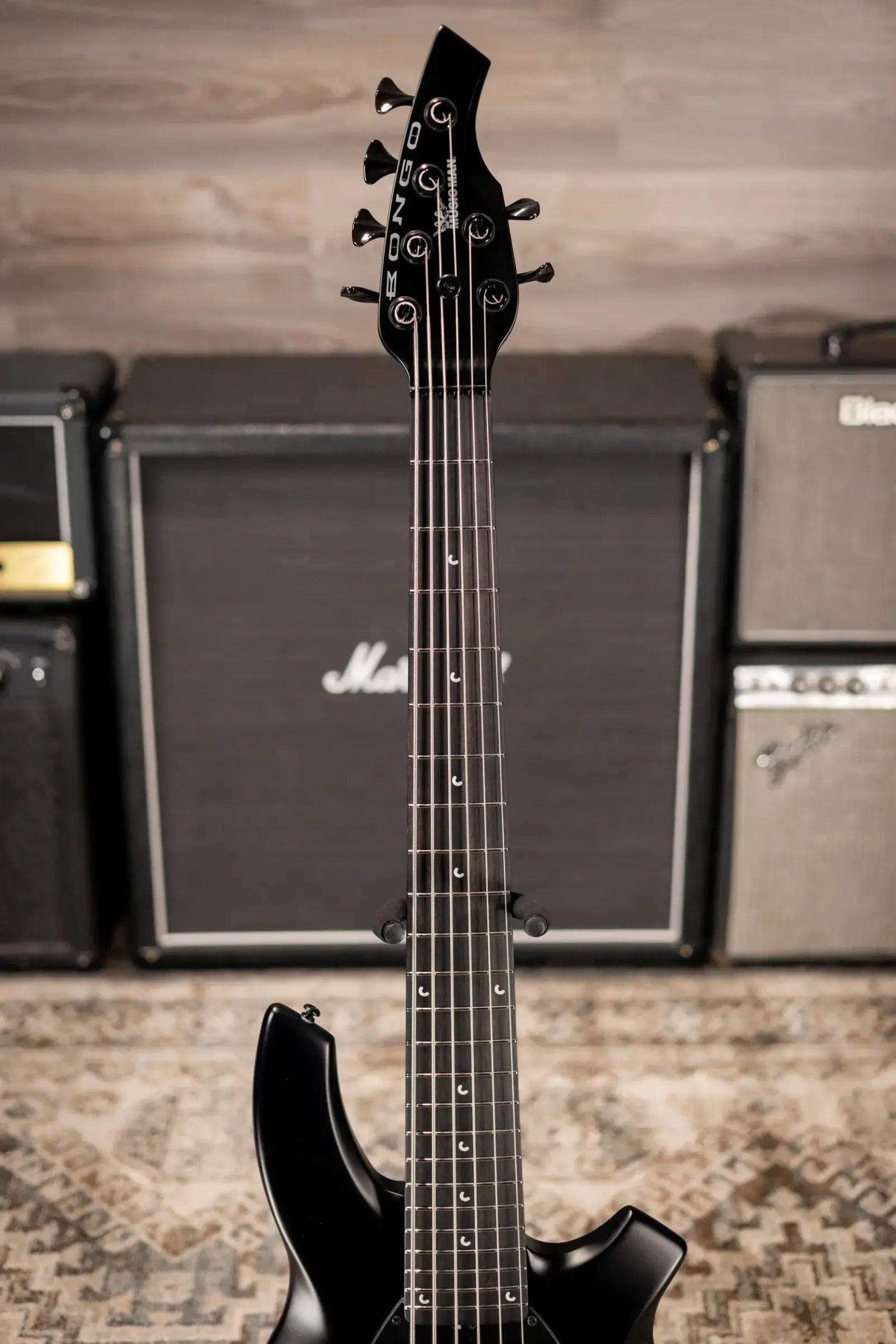 Ernie Ball Music Man Bongo 6 HH 6-String Bass - Stealth Black with Soft Case