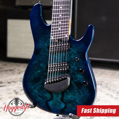 Ernie Ball Music Man Jason Richardson Artist Series Cutlass 8-String Multi-Scale Electric Guitar - Water Temple with Softshell Case
