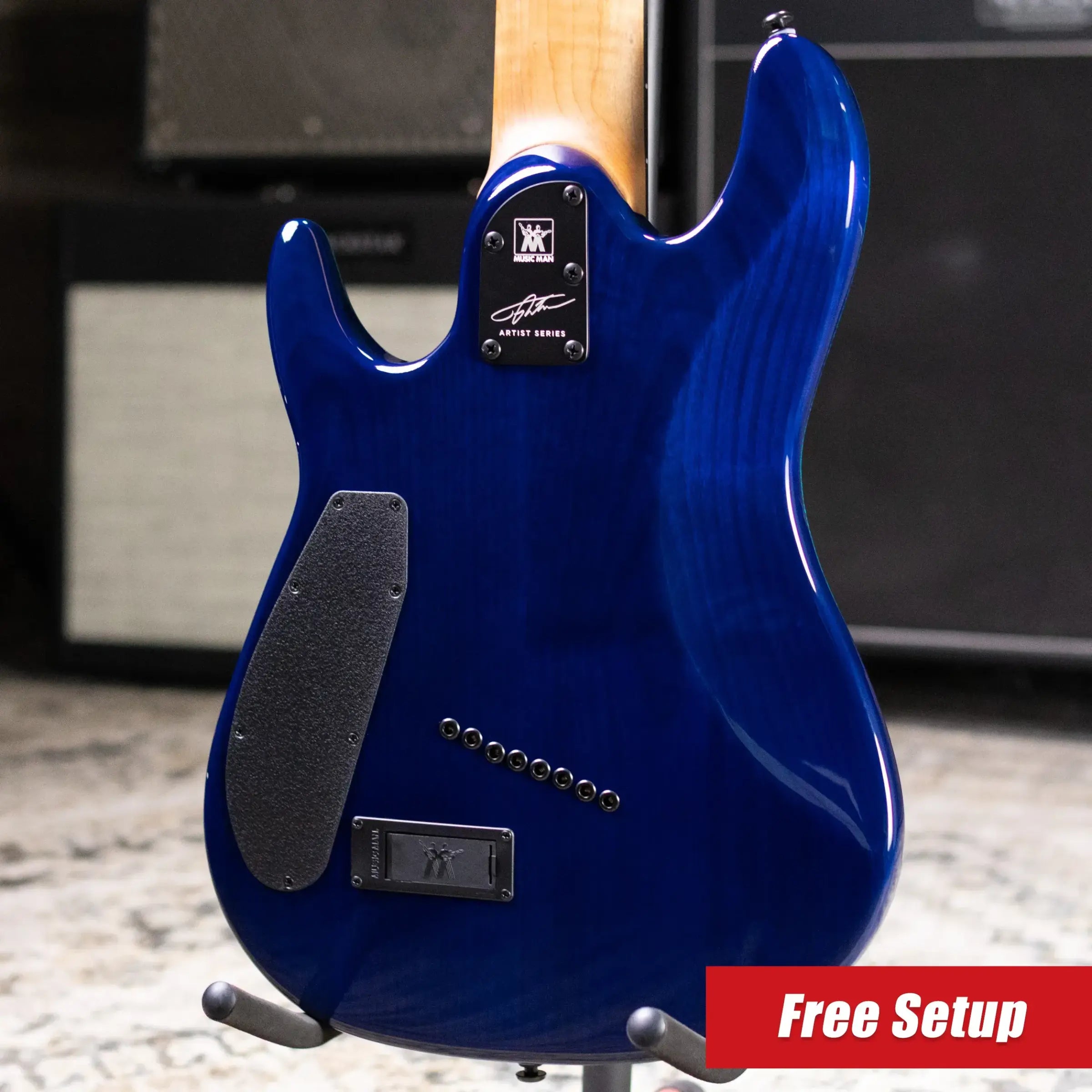 Ernie Ball Music Man Jason Richardson Artist Series Cutlass 8-String Multi-Scale Electric Guitar - Water Temple with Softshell Case
