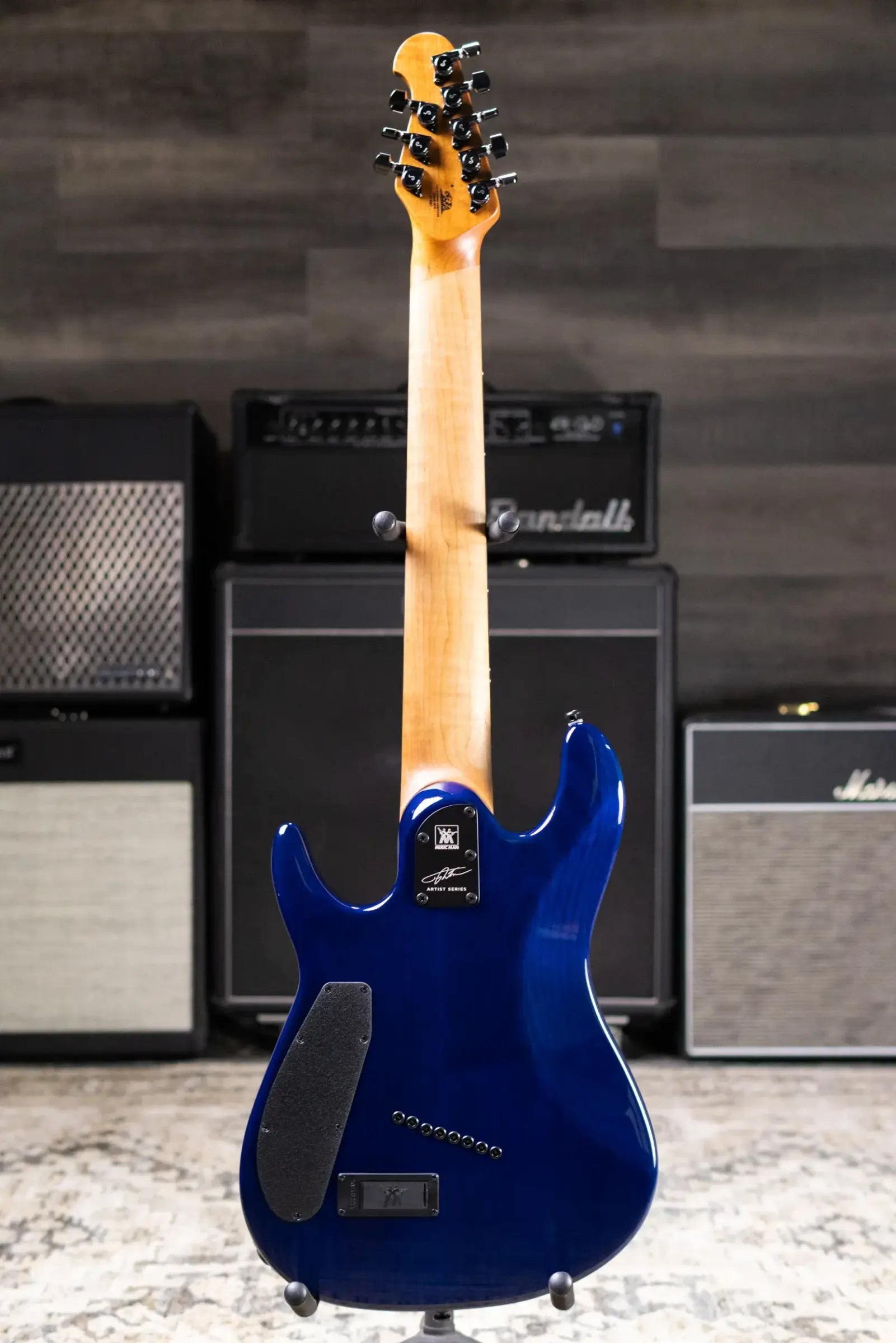 Ernie Ball Music Man Jason Richardson Artist Series Cutlass 8-String Multi-Scale Electric Guitar - Water Temple with Softshell Case