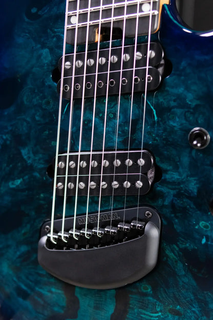 Ernie Ball Music Man Jason Richardson Artist Series Cutlass 8-String Multi-Scale Electric Guitar - Water Temple with Softshell Case