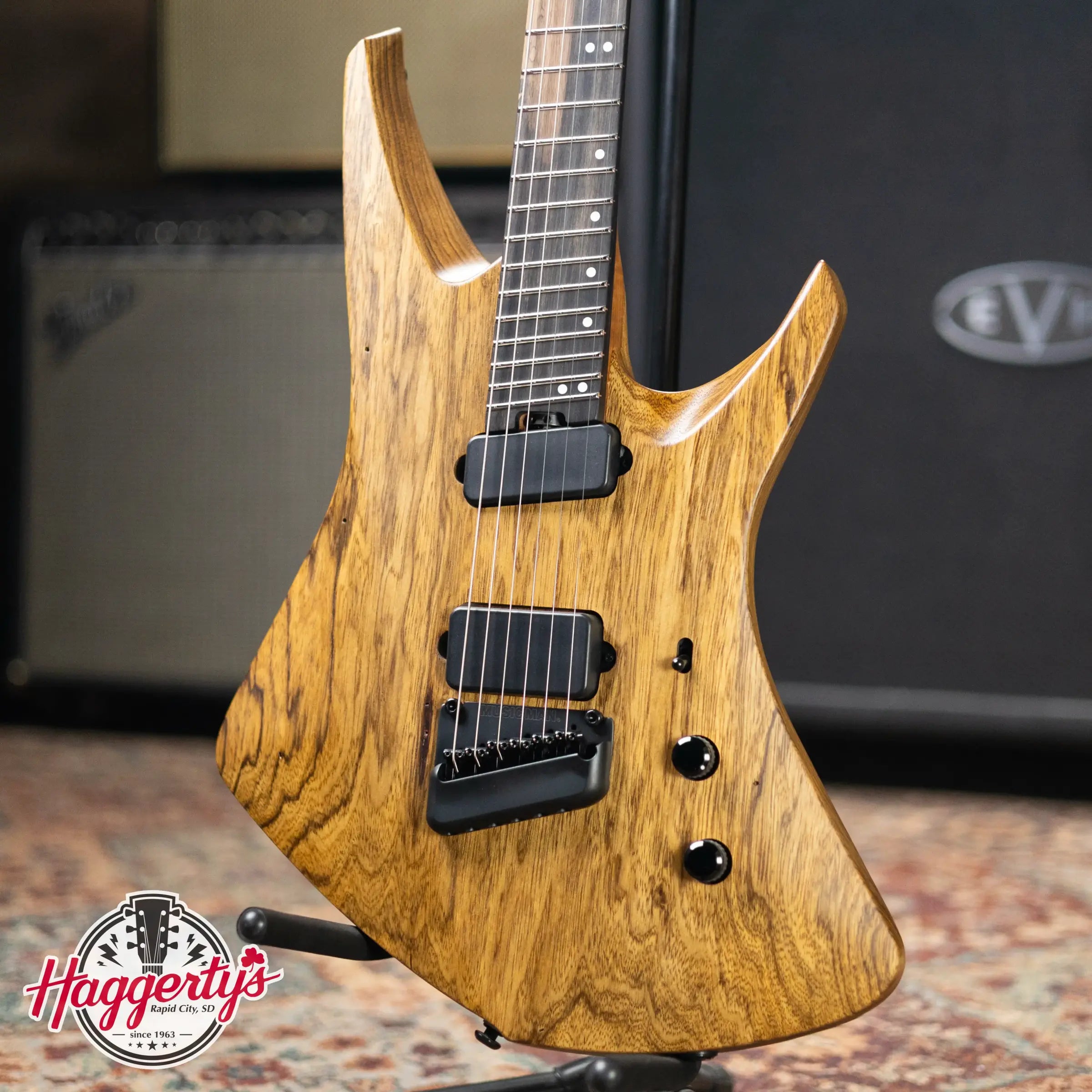 Ernie Ball Music Man Kaizen 6 Limited Edition Electric Guitar - Black Limba with Hard Case
