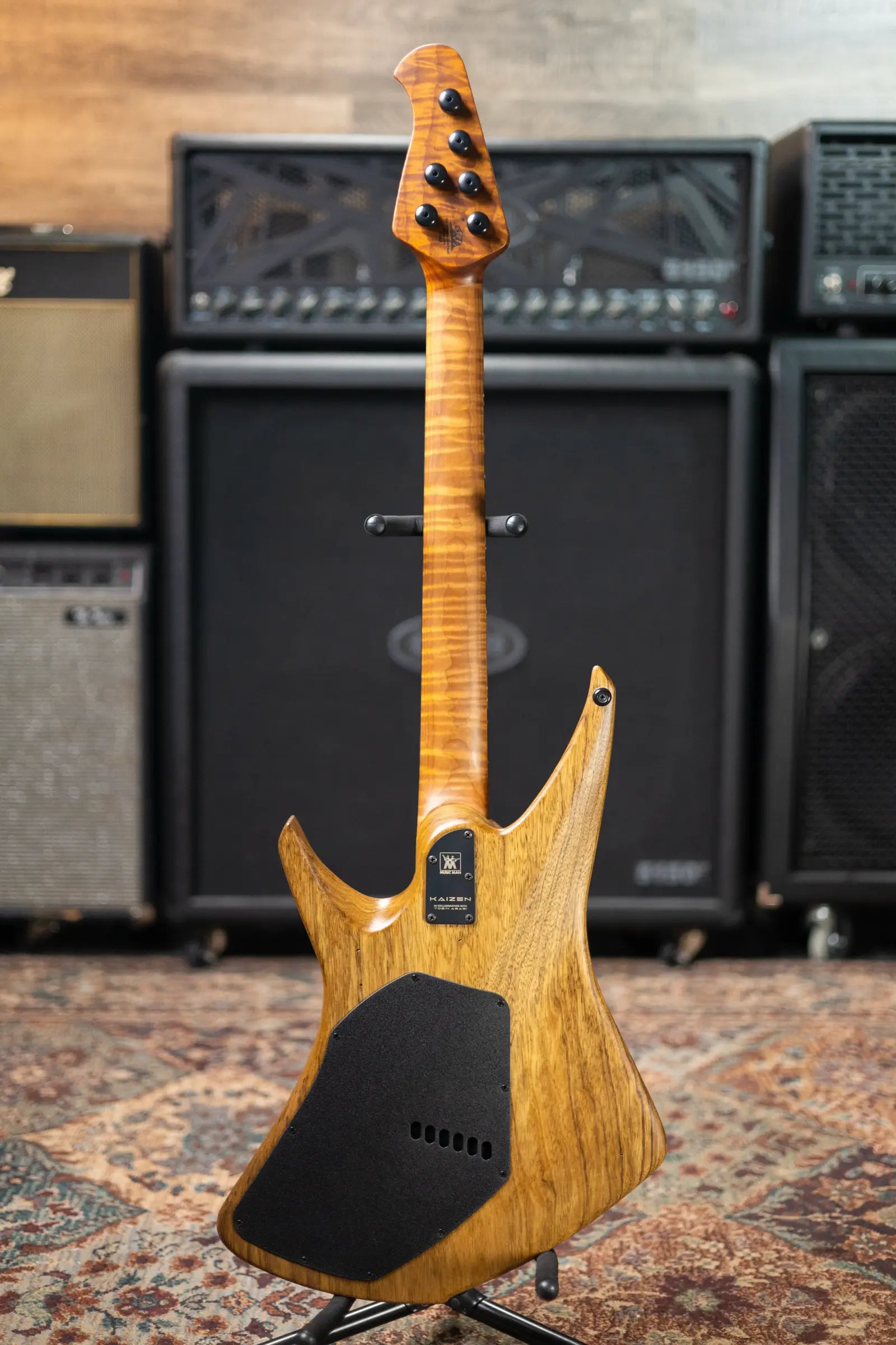 Ernie Ball Music Man Kaizen 6 Limited Edition Electric Guitar - Black Limba with Hard Case