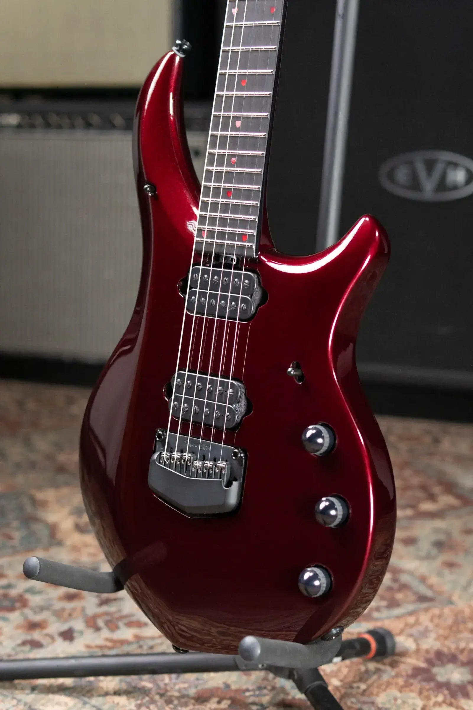Ernie Ball Music Man Majesty 6 Premium Select Electric Guitar - Carnelian Red with Hard Bag