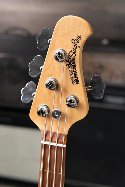 Ernie Ball Music Man StingRay 4 H Fretless Bass Translucent Teal - Used
