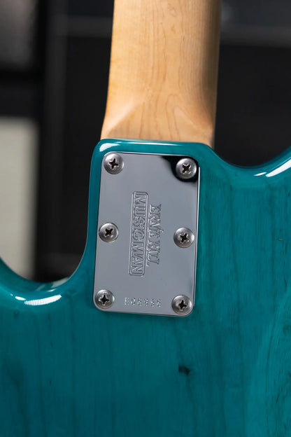 Ernie Ball Music Man StingRay 4 H Fretless Bass Translucent Teal - Used