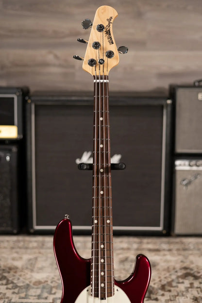 Ernie Ball Music Man StingRay Short Scale Bass Guitar - Raspberry Pearl with Hardshell Case - Used