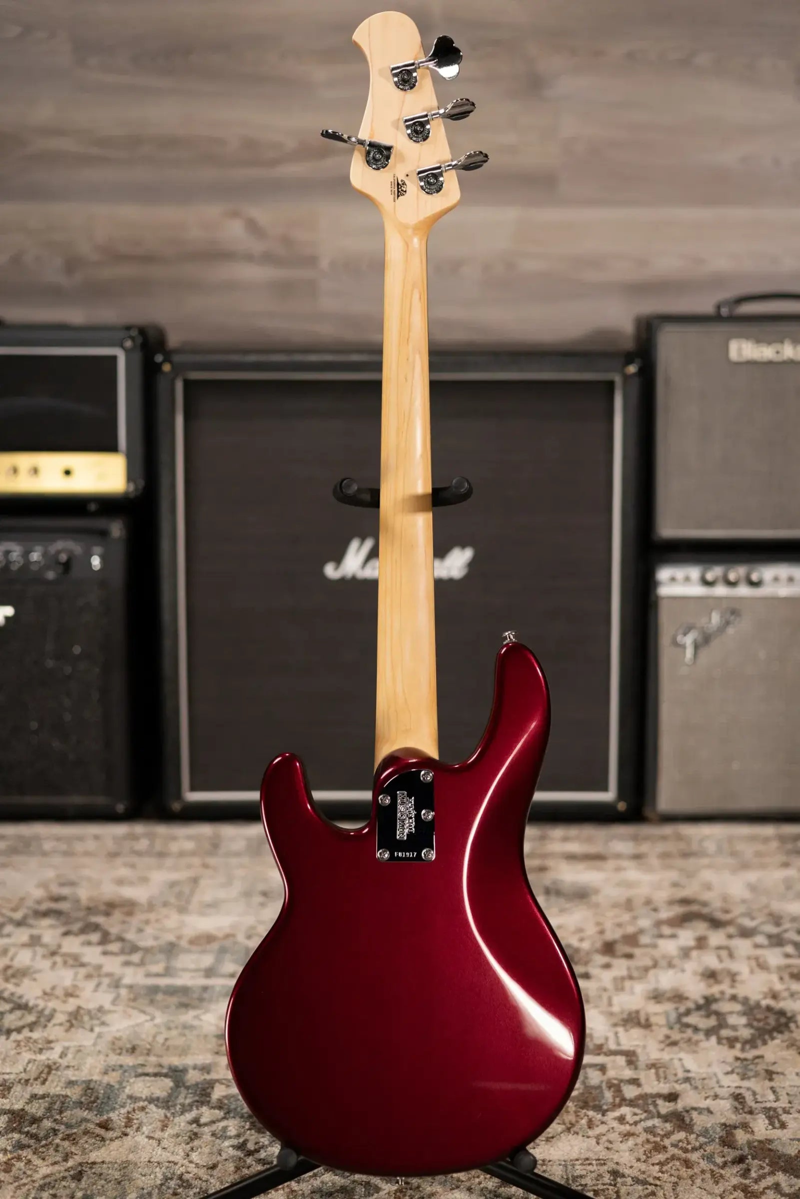 Ernie Ball Music Man StingRay Short Scale Bass Guitar - Raspberry Pearl with Hardshell Case - Used