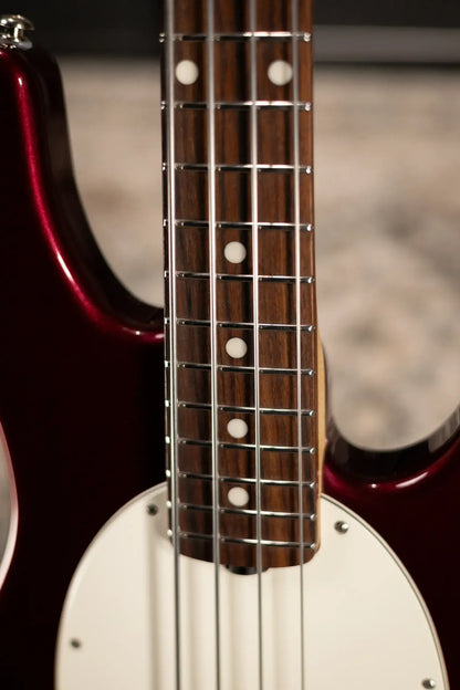 Ernie Ball Music Man StingRay Short Scale Bass Guitar - Raspberry Pearl with Hardshell Case - Used