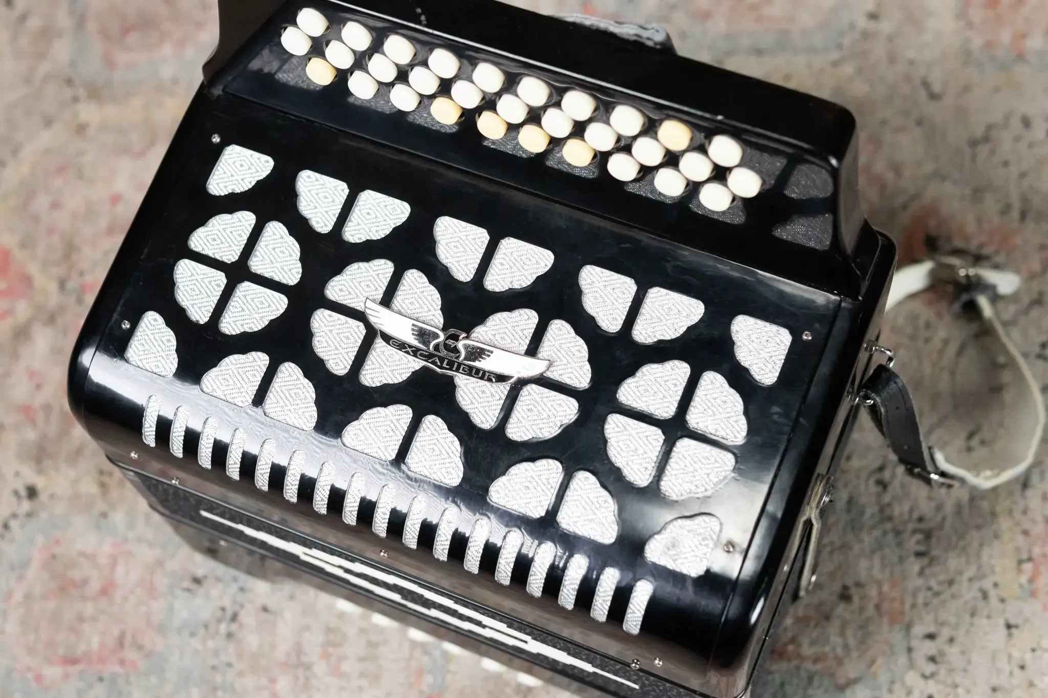 Excalibur Super Classic PSI 3 Row – Button Accordion – Black - Used