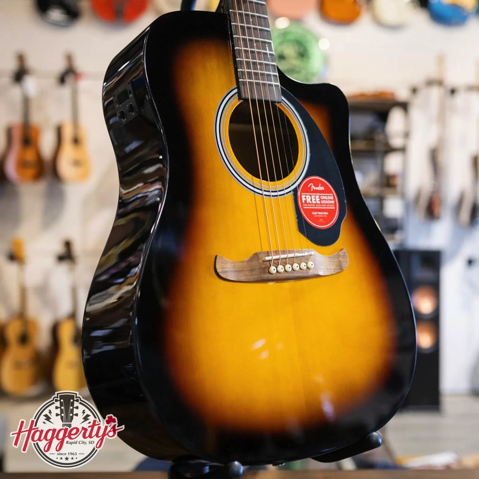 Fender FA-125ce Dreadnought Acoustic Guitar - Sunburst